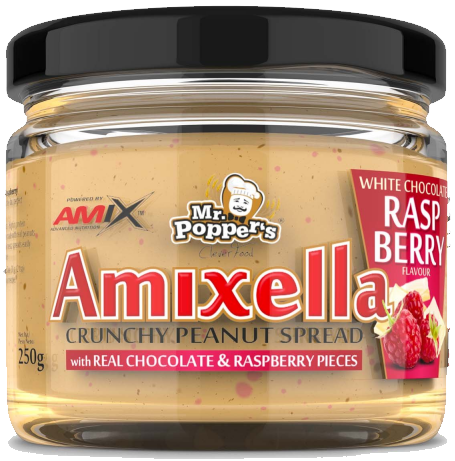 Φυστικοβούτυρο Amix Amixela 250g λευκή σοκολάτα βατόμουρο