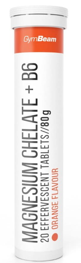 Ταμπλέτες Magnesium chelate + B6 - GymBeam Orange